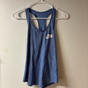 Nike Women's Striped Blue Tank Top